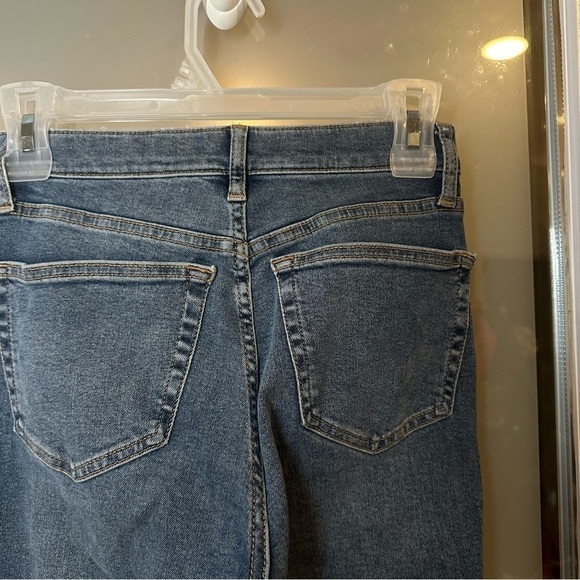 TOPSHOP Size 26 (Size 2) Jamie Blue Medium Wash Chewed Hem Skinny Ankle Jeans - Picture 6 of 8